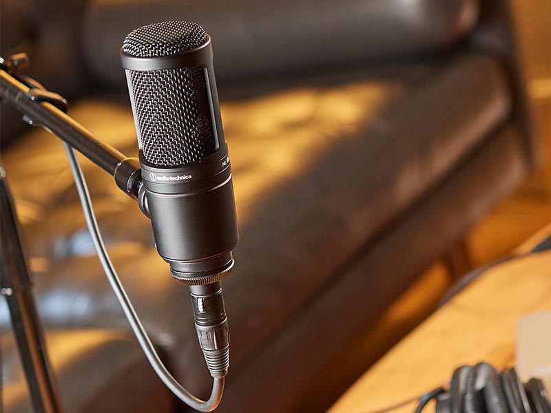 Audio-Technica is giving away a 24-carat gold-plated AT2020 mic